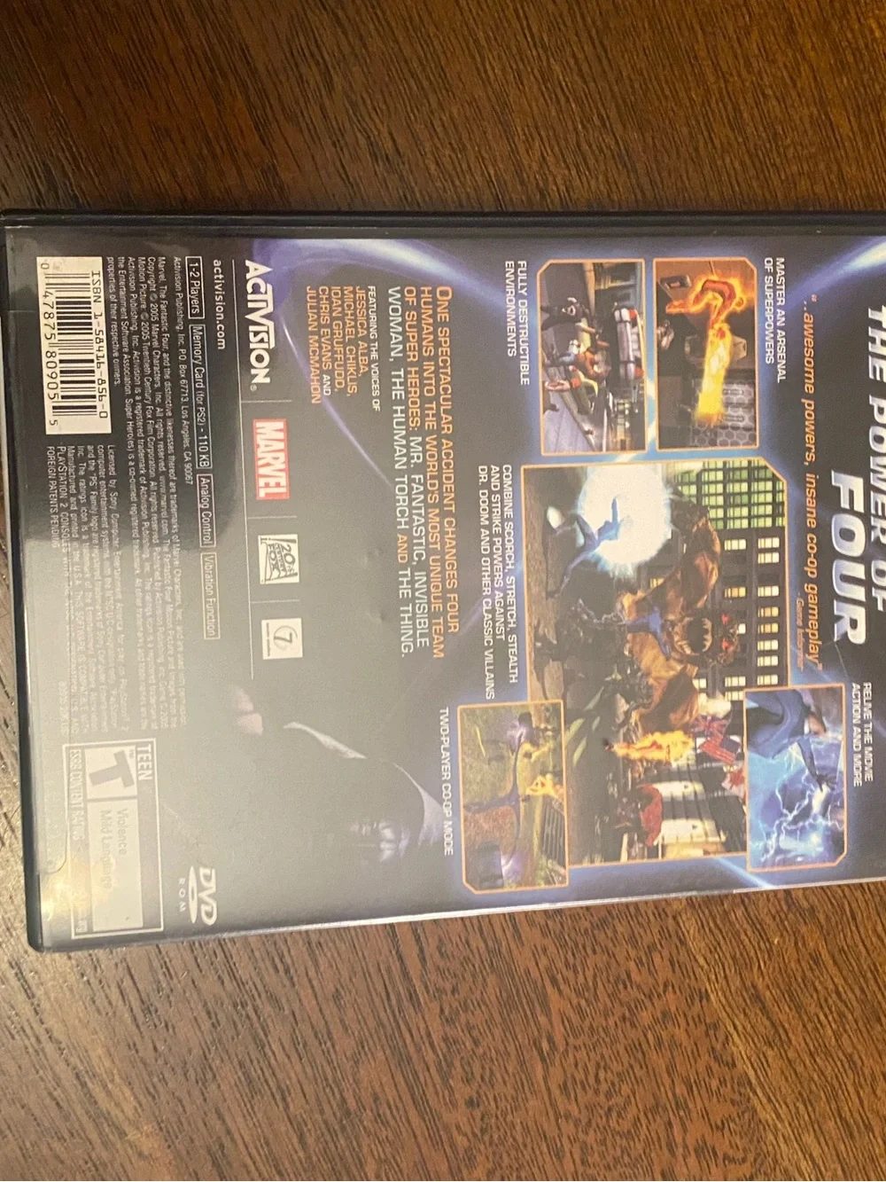 Sony PlayStation 2 Fantastic 4 Video Game - Black & Orange Cover